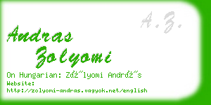 andras zolyomi business card